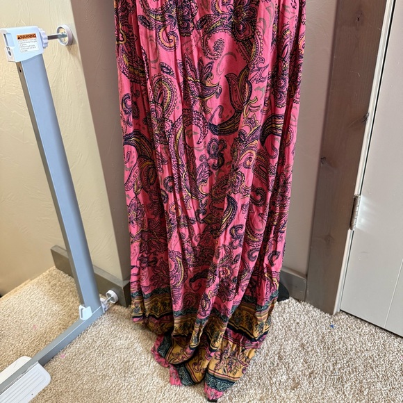 NWT‎ Maurices High Low Midi Dress Paisley Floral V-Neck Boho Pink Strappy XXL - Picture 8 of 11